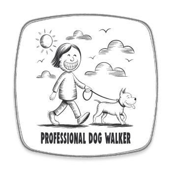 Pitbull Pet Dog Amoureux des animaux - Magnet carré - blanc - Devant
