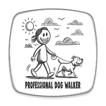 Pitbull Pet Dog Amoureux des animaux - Magnet carré - blanc - Devant