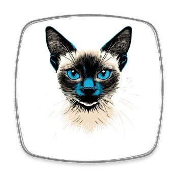 Siamkatze Siam Katze Siamese Cat Siamesen Katzen - Viereckiger Kühlschrankmagnet - Weiß - Vorne