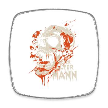 Halloween Böser alter Mann Kostüm - gruselig - Viereckiger Kühlschrankmagnet - Weiß - Vorne