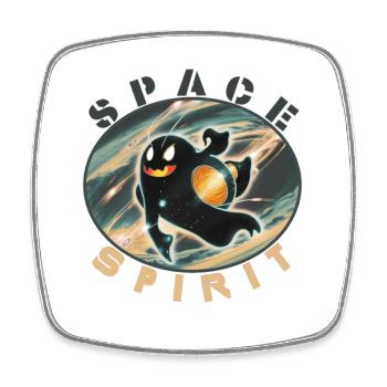 Cosmic Space Adventure - Square fridge magnet - white - Front