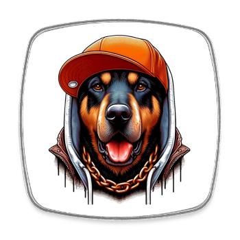 Dog - Square fridge magnet - white - Front