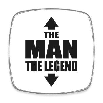 The Man The Legend Mallesprüche - Viereckiger Kühlschrankmagnet - Weiß - Vorne