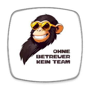 Ohne Betreuer Kein Team - Viereckiger Kühlschrankmagnet - Weiß - Vorne