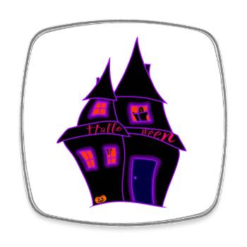 Halloween - Square fridge magnet - white - Front