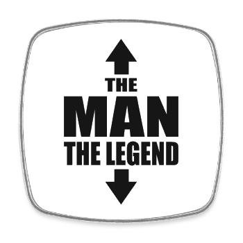 The Man The Legend Macho Casanova Sprüche - Viereckiger Kühlschrankmagnet - Weiß - Vorne