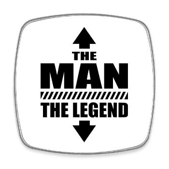 The Man The Legend Macho Casanova - Viereckiger Kühlschrankmagnet - Weiß - Vorne