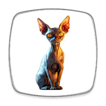 Sphynx Katze Sphynxkatze Canadian Cat Süße Sphinx - Viereckiger Kühlschrankmagnet - Weiß - Vorne