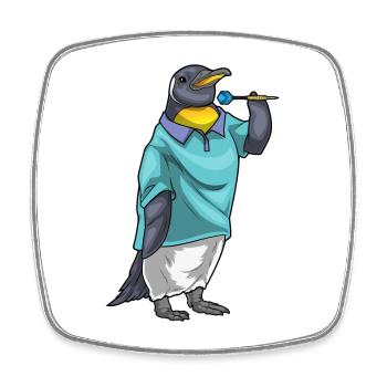 Pingouin Dart Dart - Magnet carré - blanc - Devant