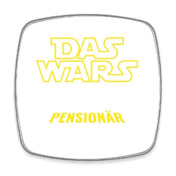 Pension Das wars - Endlich Pensionär ich jetzt bin - Viereckiger Kühlschrankmagnet - Weiß - Vorne