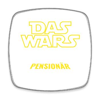 Pension - Das wars - Glücklicher Pensionär ich bin - Viereckiger Kühlschrankmagnet - Weiß - Vorne