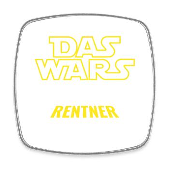 Rente Das wars - Glücklicher Rentner ich jetzt bin - Viereckiger Kühlschrankmagnet - Weiß - Vorne