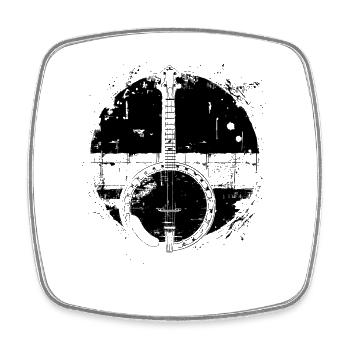 Banjo - Square fridge magnet - white - Front