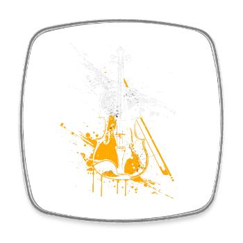 Violin Graffiti - Square fridge magnet - white - Front