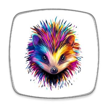 Igel Weißbauchigel Stacheligel Liebe Süßer Igel - Viereckiger Kühlschrankmagnet - Weiß - Vorne