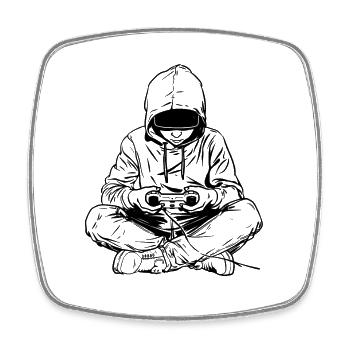 Gamer Graphics - Square fridge magnet - white - Front