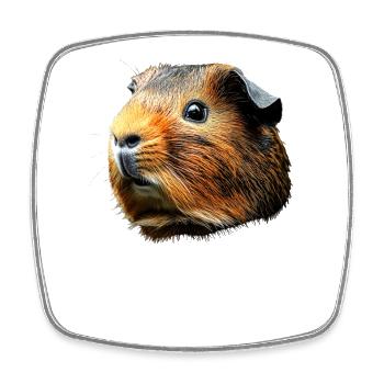 Cochon d’Inde Rongeurs Capybara Rongeur mignon - Magnet carré - blanc - Devant
