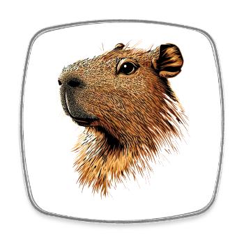 Capybara Be Capy Capybara Funny Capybara - Square fridge magnet - white - Front