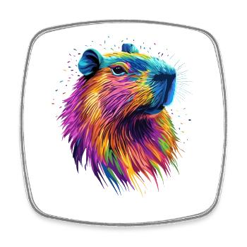 Capybara Be Capy Capybara Funny Capybara - Square fridge magnet - white - Front