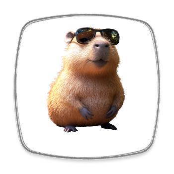 Capybara Be Capy Capybara Funny Capybara - Square fridge magnet - white - Front
