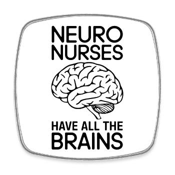 Neuro Nurse Nurse Neurology Gift - Square fridge magnet - white - Front
