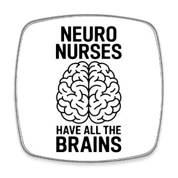 Neuro Nurse Nurse Neurology Gift - Square fridge magnet - white - Front