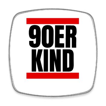 90er Kind - Viereckiger Kühlschrankmagnet - Weiß - Vorne