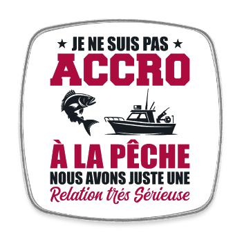 I'm Not Addicted To Fishing | Fisherman Gift - Square fridge magnet - white - Front