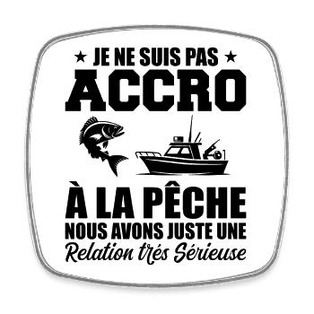 I'm Not Addicted To Fishing | Fisherman Gift - Square fridge magnet - white - Front