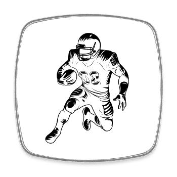 Football player - Square fridge magnet - white - Front