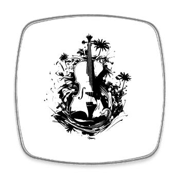 Violin - Square fridge magnet - white - Front