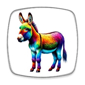 Donkey Mule - Square fridge magnet - white - Front