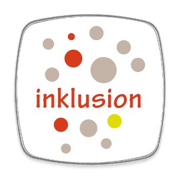 Inklusion - Viereckiger Kühlschrankmagnet - Weiß - Vorne