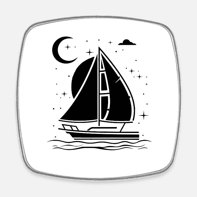 Voile - Magnet carré - blanc