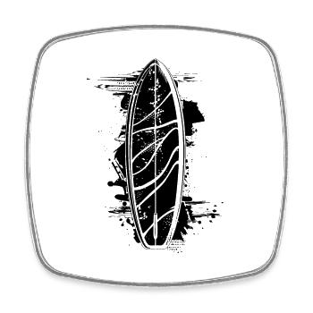 Surfboard - Square fridge magnet - white - Front