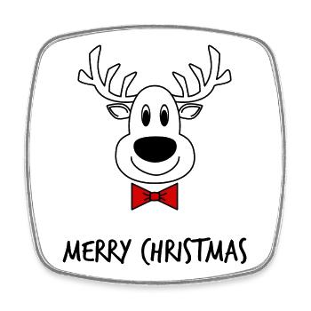 WEIHNACHTEN. FROHE WEIHNACHTEN. FROHE WEIHNACHTEN. NEUJAHRSTAG - Viereckiger Kühlschrankmagnet - Weiß - Vorne