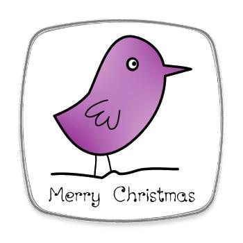 WEIHNACHTEN. FROHE WEIHNACHTEN. FROHE WEIHNACHTEN. NEUJAHRSTAG - Viereckiger Kühlschrankmagnet - Weiß - Vorne