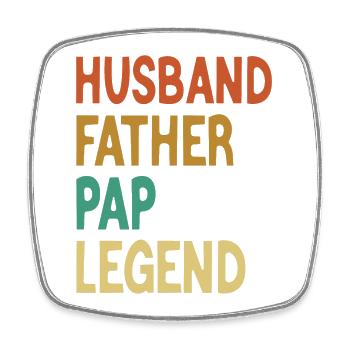 Husband Father Papa Legend Father's Day - Square fridge magnet - white - Front