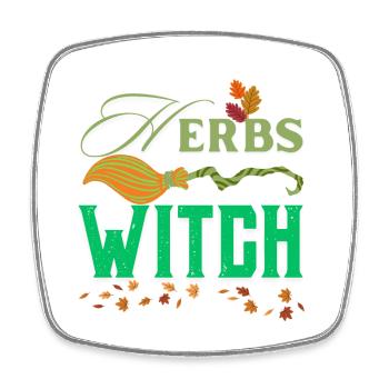 Herbs Witch Wild Witchy & Herbal Design - Square fridge magnet - white - Front
