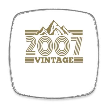 Geburtstag Jahrgang 2007 Retro Natur Berge - Viereckiger Kühlschrankmagnet - Weiß - Vorne