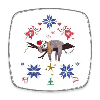 Noël paresseux Noël laid - Magnet carré - blanc - Devant