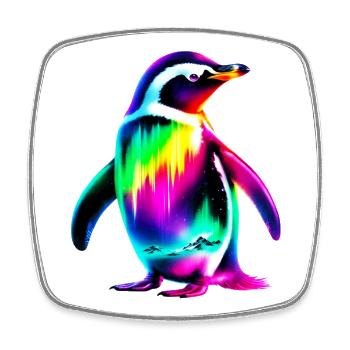 Pingouin - Magnet carré - blanc - Devant