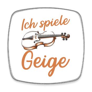 Ich Spiele Immer Die Erste Geige - Viereckiger Kühlschrankmagnet - Weiß - Vorne