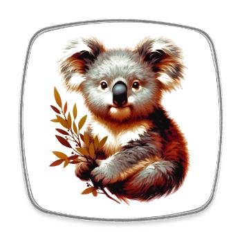 Koala - Viereckiger Kühlschrankmagnet - Weiß - Vorne