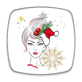 Noël à Weihnachten - Magnet carré - blanc - Devant