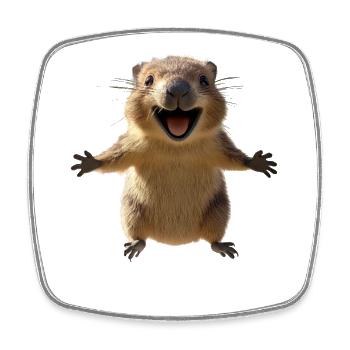 Quokka Be Quokka Happy Australien Lächeln Quokkas - Viereckiger Kühlschrankmagnet - Weiß - Vorne