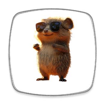 Quokka Be Quokka Happy Australien Lächeln Quokkas - Viereckiger Kühlschrankmagnet - Weiß - Vorne