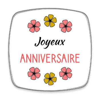 1. 1 Jahr. 1. JUBILÄUM. 1-JÄHRIGES JUBILÄUM - Viereckiger Kühlschrankmagnet - Weiß - Vorne
