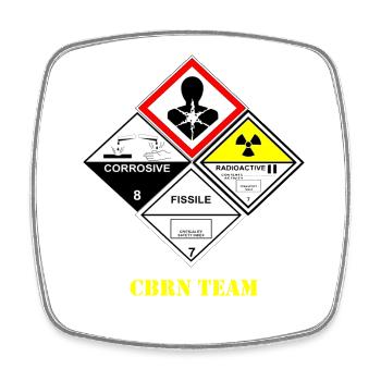 CBRN Team Gefahrensymbole - Square fridge magnet - white - Front