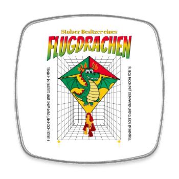 Kite Owner - Square fridge magnet - white - Front